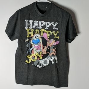 Happy Happy Joy Joy! Ren & Stimpy T-shirt M